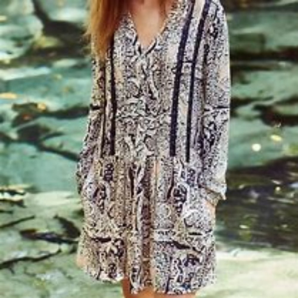 Anthropologie Tiny Caviana Paisley Print Mini Dress SZ S